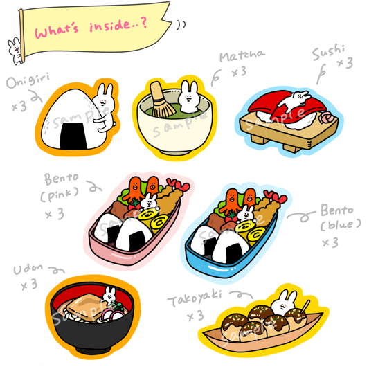 Sticker Flakes (Japanese foods & Mr.Usag)